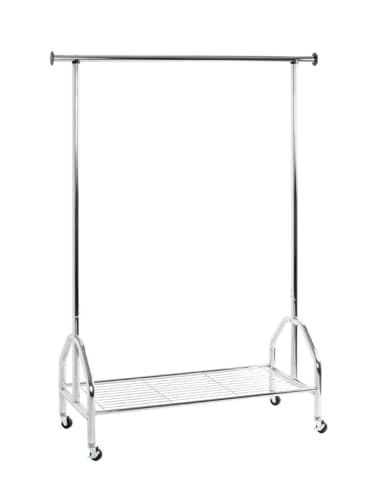 HAKU Möbel Rollgarderobe Chrom, Metall - Maße: B 120 cm x H 165 cm x T 50 cm, Style: Modern von HAKU Möbel