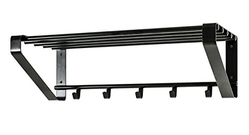 HAKU Möbel Wandgarderobe schwarz, Metall - Maße: B 65 cm x H 20 cm x T 30 cm, Style: Modern von HAKU Möbel