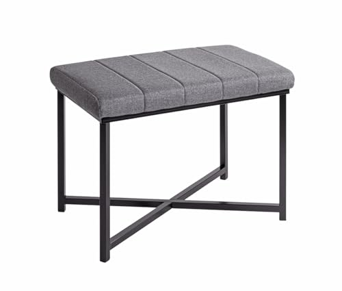 HAKU Möbel Bank, grau, schwarz, Metall, Textilgewebe - Maße: B 59 x H 46 x T 39 cm, Style: Modern von HAKU Möbel