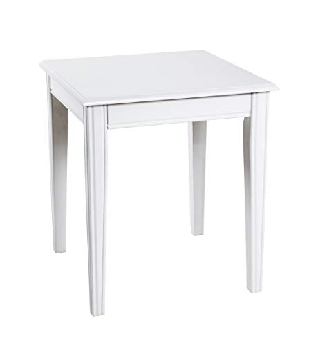 HAKU Möbel Beistelltisch, Massivholz, weiß, B 45 x T 45 x H 51 cm von Haku Moebel