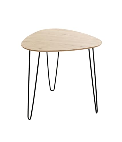 HAKU Möbel Beistelltisch, Eiche, schwarz (Eiche hell), MDF, Metall - Maße: B 48 x H 48 x T 48 cm, Style: Modern HAKU Möbel Beistelltisch, Eiche, schwarz (Eiche hell), MDF, Metall - Maße: B 48 x H 48 x T 48 cm, Style: Modern von HAKU Möbel