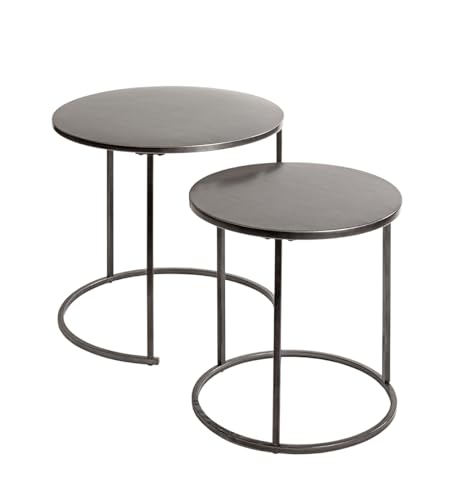 HAKU Möbel Beistelltisch 2er Set, anthrazit, Metall - Maße: H 43/48 x Ø 40/50 cm, Style: Urban Collective HAKU Möbel Beistelltisch 2er Set, anthrazit, Metall - Maße: H 43/48 x Ø 40/50 cm, Style: Urban Collective von HAKU Möbel