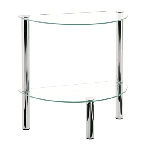 HAKU Möbel Beistelltisch Chrom, Metall, Sicherheitsglas - Maße: B 45 cm x H 47 cm x T 22 cm, Style: Modern HAKU Möbel Beistelltisch Chrom, Metall, Sicherheitsglas - Maße: B 45 cm x H 47 cm x T 22 cm, Style: Modern von HAKU Möbel