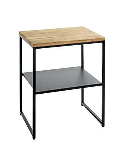 HAKU Möbel Beistelltisch Eiche, schwarz, Massivholz, Metall - Maße: B 45 cm x H 60 cm x T 35 cm, Style: Modern HAKU Möbel Beistelltisch Eiche, schwarz, Massivholz, Metall - Maße: B 45 cm x H 60 cm x T 35 cm, Style: Modern von HAKU Möbel