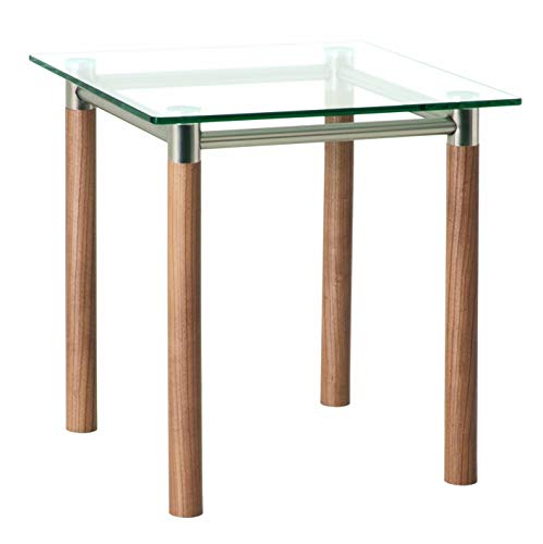 HAKU Möbel Beistelltisch Noce, satiniert, Metall, Sicherheitsglas - Maße: B 42 cm x H 43 cm x T 42 cm, Style: Contemporary HAKU Möbel Beistelltisch Noce, satiniert, Metall, Sicherheitsglas - Maße: B 42 cm x H 43 cm x T 42 cm, Style: Contemporary von HAKU Möbel