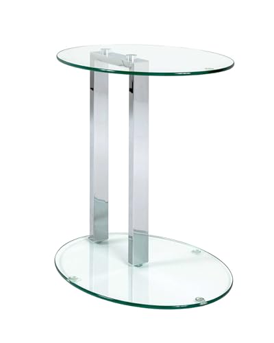 HAKU Möbel Beistelltisch chrom, Metall, Sicherheitsglas 8 mm - Maße: B 45 cm x H 50 cm x T 35 cm, Style: Modern HAKU Möbel Beistelltisch chrom, Metall, Sicherheitsglas 8 mm - Maße: B 45 cm x H 50 cm x T 35 cm, Style: Modern von HAKU Möbel