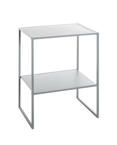 HAKU Möbel Beistelltisch grau, Metall - Maße: B 45 cm x H 60 cm x T 35 cm, Style: Modern von HAKU Möbel