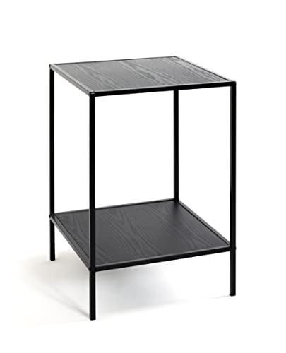 HAKU Möbel Beistelltisch schwarz, MDF, Stahlrohr - Maße: B 40 cm x H 60 cm x T 40 cm, Style: Modern HAKU Möbel Beistelltisch schwarz, MDF, Stahlrohr - Maße: B 40 cm x H 60 cm x T 40 cm, Style: Modern von HAKU Möbel
