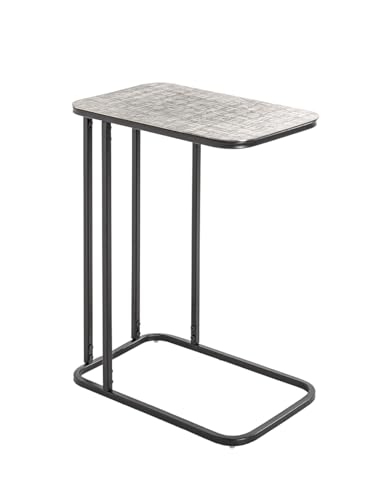 HAKU Möbel Beistelltisch, schwarz, Silber, Metall - Maße: B 46 x H 62 x T 29 cm, Style: Modern von HAKU Möbel