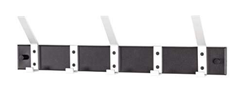 HAKU Möbel Garderobenleiste alu, schwarz, Aluminium, Metall - Maße: B 50 cm x H 14 cm x T 8 cm, Style: Modern von HAKU Möbel