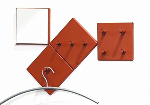 HAKU Möbel Garderobenset, Metall, rot, B 15 x T 6 x H 15 cm von HAKU Möbel