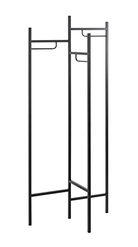 HAKU Möbel Garderobenständer schwarz, Metall - Maße: B 70 cm x H 170 cm x T 36 cm, Style: Modern von HAKU Möbel
