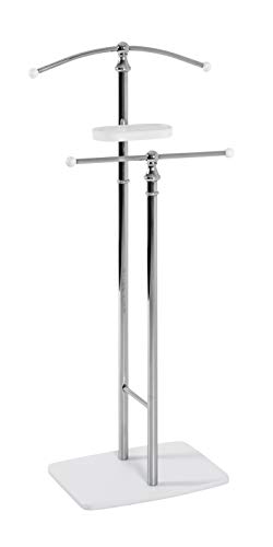 HAKU Möbel Herrendiener Chrom, weiß, MDF, Metall - Maße: B 47 cm x H 109 cm x T 30 cm, Style: Modern von HAKU Möbel
