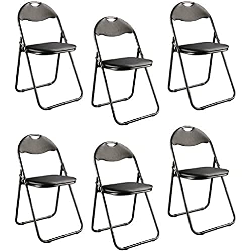 HAKU Möbel Klappstuhl 6er Set, Rücken gepolstert, schwarz, B 44 x T 47 x H 80 cm von Haku Moebel