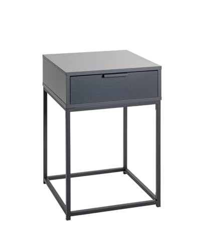 HAKU Möbel Konsole, anthrazit, schwarz, Metall, Spanplatte - Maße: B 40 x H 60 x T 40 cm, Style: Modern von HAKU Möbel