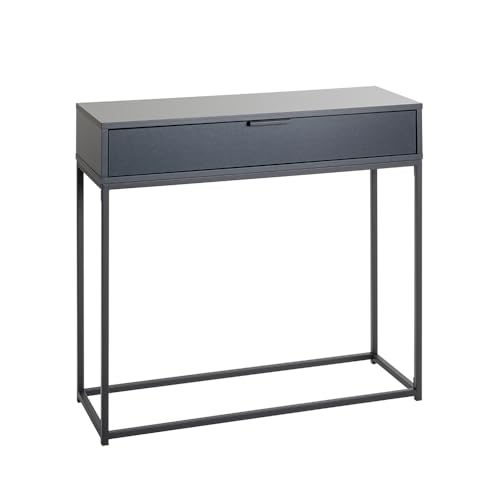 HAKU Möbel Konsole, anthrazit, schwarz, Metall, Spanplatte - Maße: B 80 x H 77 x T 28 cm, Style: Modern von HAKU Möbel