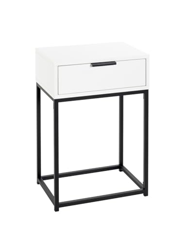 HAKU Möbel Konsole, schwarz, weiß, Metall, Spanplatte - Maße: B 40 x H 60 x T 28 cm, Style: Modern von HAKU Möbel