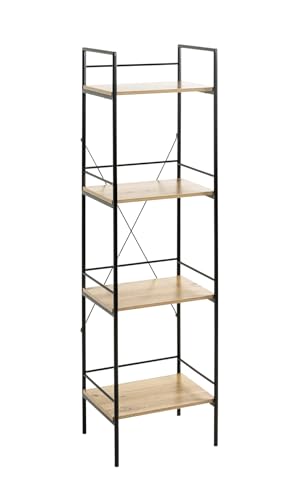 HAKU Möbel Regal, Eiche, schwarz, MDF, Metall - Maße: B 34 x H 130 x T 27 cm, Style: Modern HAKU Möbel Regal, Eiche, schwarz, MDF, Metall - Maße: B 34 x H 130 x T 27 cm, Style: Modern von HAKU Möbel