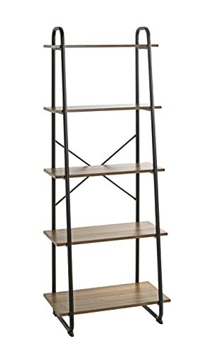 HAKU Möbel Regal Eiche, schwarz, Metall, Spanplatte - Maße: B 60 cm x H 164 cm x T 36 cm, Style: Modern von HAKU Möbel