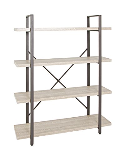 HAKU Möbel Regal braun, eiche hell, Metall, Wabenplatte - Maße: B 105 cm x H 139 cm x T 33 cm, Style: Modern von HAKU Möbel