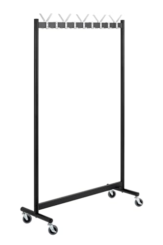 HAKU Möbel Rollgarderobe alu, schwarz, Aluminium, Metall - Maße: B 103 cm x H 174 cm x T 39 cm, Style: Modern von HAKU Möbel