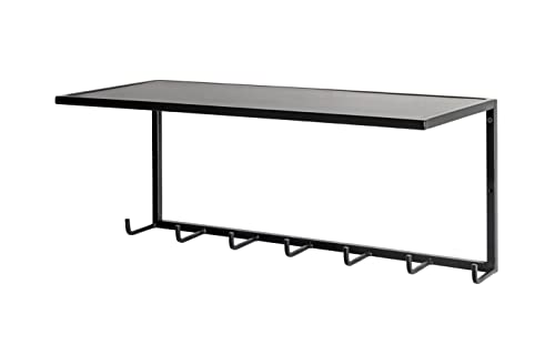 HAKU Möbel Wandgarderobe schwarz, Metall - Maße: B 60 cm x H 25 cm x T 25 cm, Style: Modern HAKU Möbel Wandgarderobe schwarz, Metall - Maße: B 60 cm x H 25 cm x T 25 cm, Style: Modern von HAKU Möbel