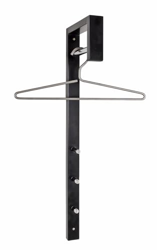 HAKU Möbel Wandgarderobe chrom, schwarz, Metall - Maße: B 4 cm x H 70 cm x T 20 cm, Style: Modern von HAKU Möbel