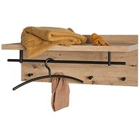 HAKU Möbel Wandgarderobe 37444 eiche Holz 4 Haken 75,0 x 30,0 cm von HAKU Möbel