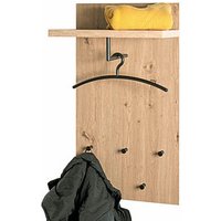 HAKU Möbel Wandgarderobe 54439 eiche Holz 5 Haken 48,0 x 90,0 cm von HAKU Möbel