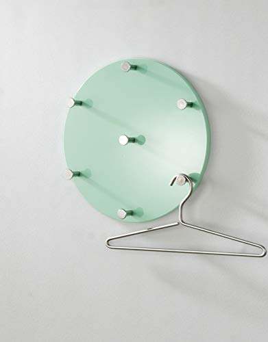 HAKU Möbel Wandgarderobe Chrom, mintgrün, MDF, Metall - Maße: T 5 cm x Ø 35 cm, Style: Modern von HAKU Möbel