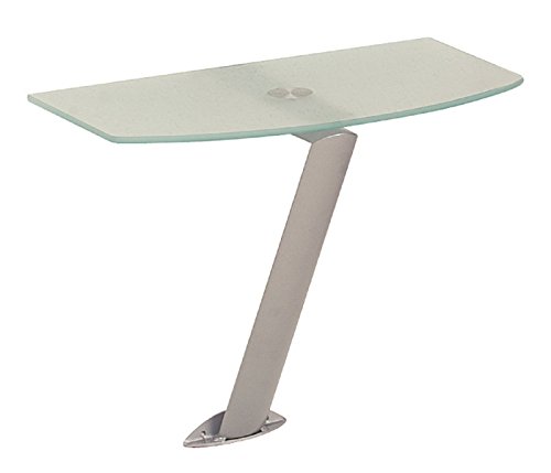 HAKU Möbel Wandkonsole alu Gloss, Metall, Sicherheitsglas - Maße: B 50 cm x H 41 cm x T 30 cm, Style: Modern von HAKU Möbel