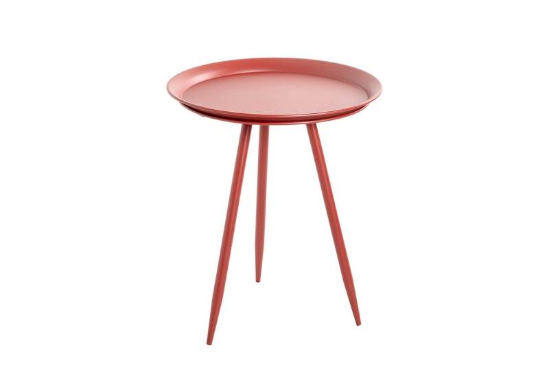 HAKU Beistelltisch HANS 2 Tisch - rot - Metall - H. 54cm - Wohnzimmertisch (1xBeistelltisch, Dekotisch - kleiner Tisch), Tisch - Ablagetisch - Couchtisch - Sofatisch von HAKU