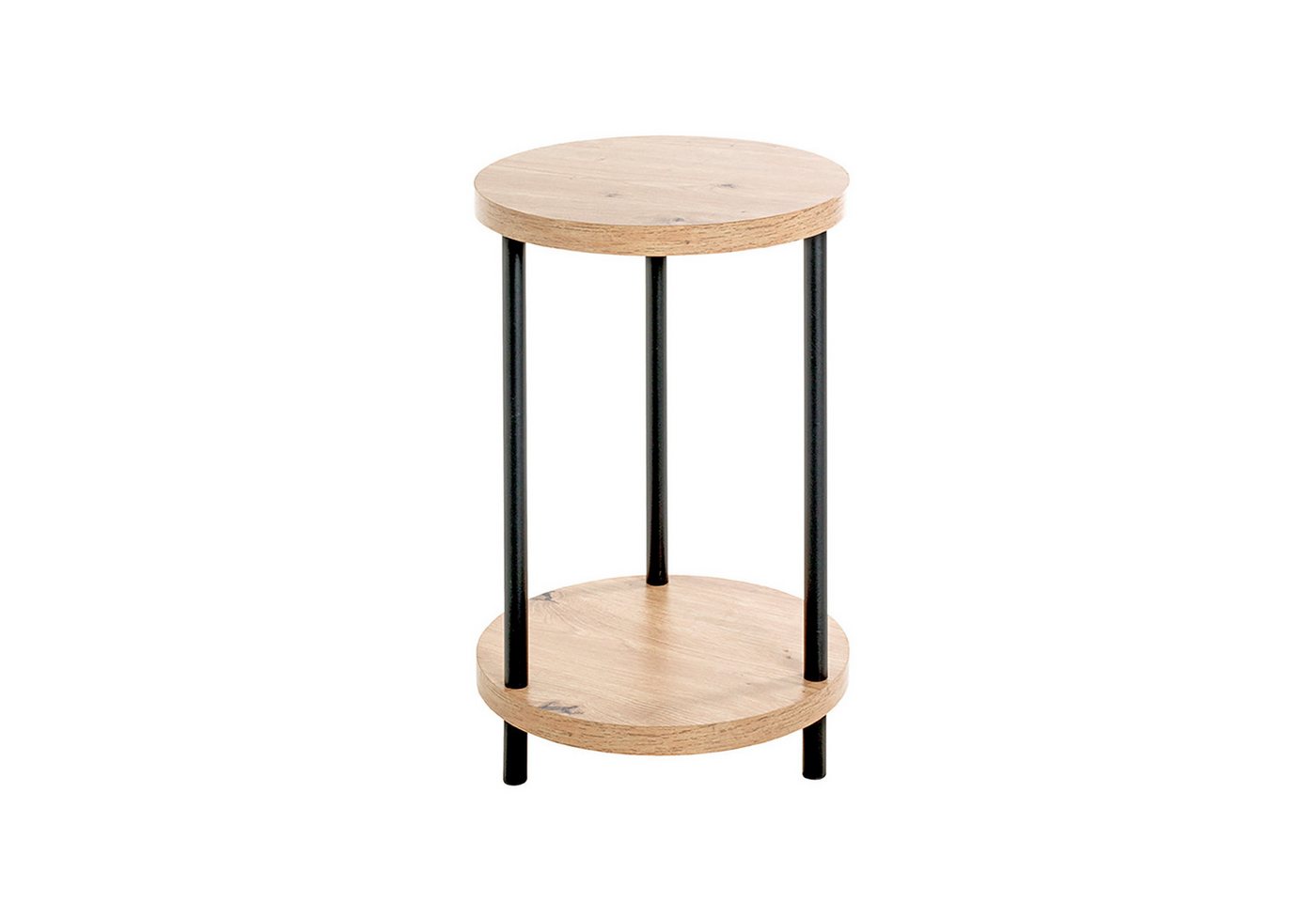 HAKU Beistelltisch IMOLA Tisch - eiche-schwarz - MDF, Metall - H. 50cm - Alagetisch (1xBeistelltisch, Dekotisch - kleiner Tisch), Tisch - Ablagetisch - Couchtisch - Sofatisch von HAKU
