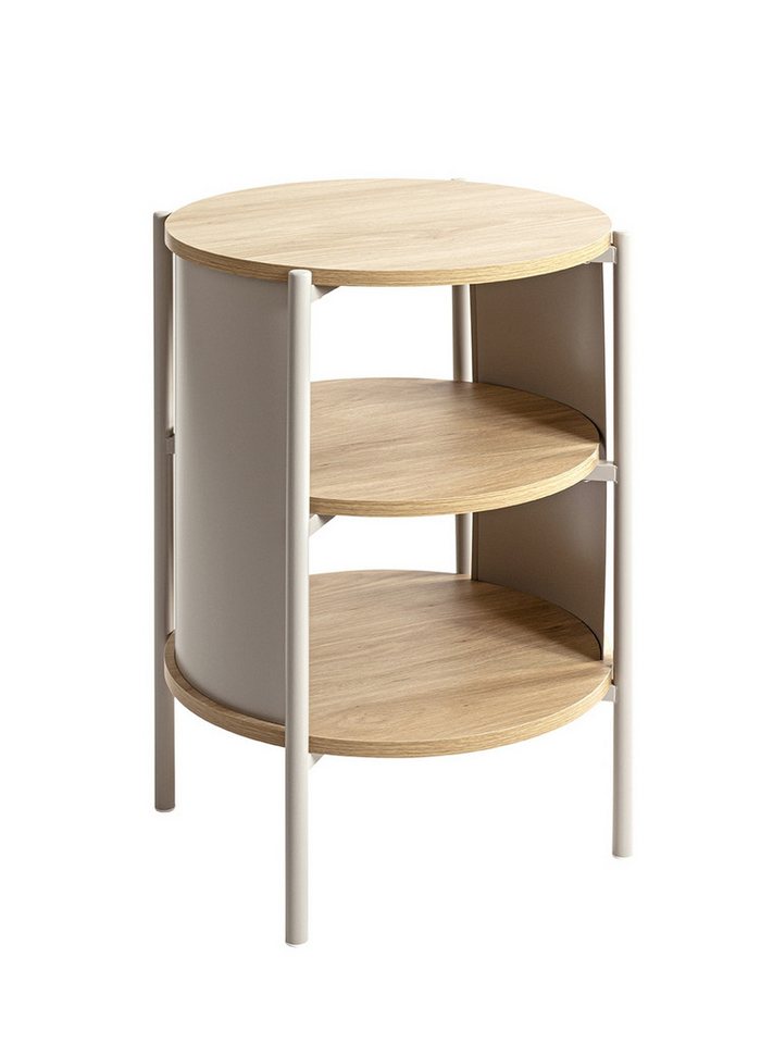 HAKU Beistelltisch in Eiche Dekor / Kaschmirgrau - 60x44cm (HxD) von HAKU