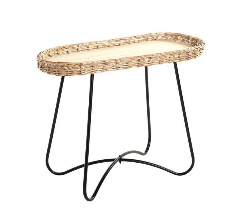 HAKU Beistelltisch in natur, schwarz - 70x55x33 (BxHxT) von HAKU