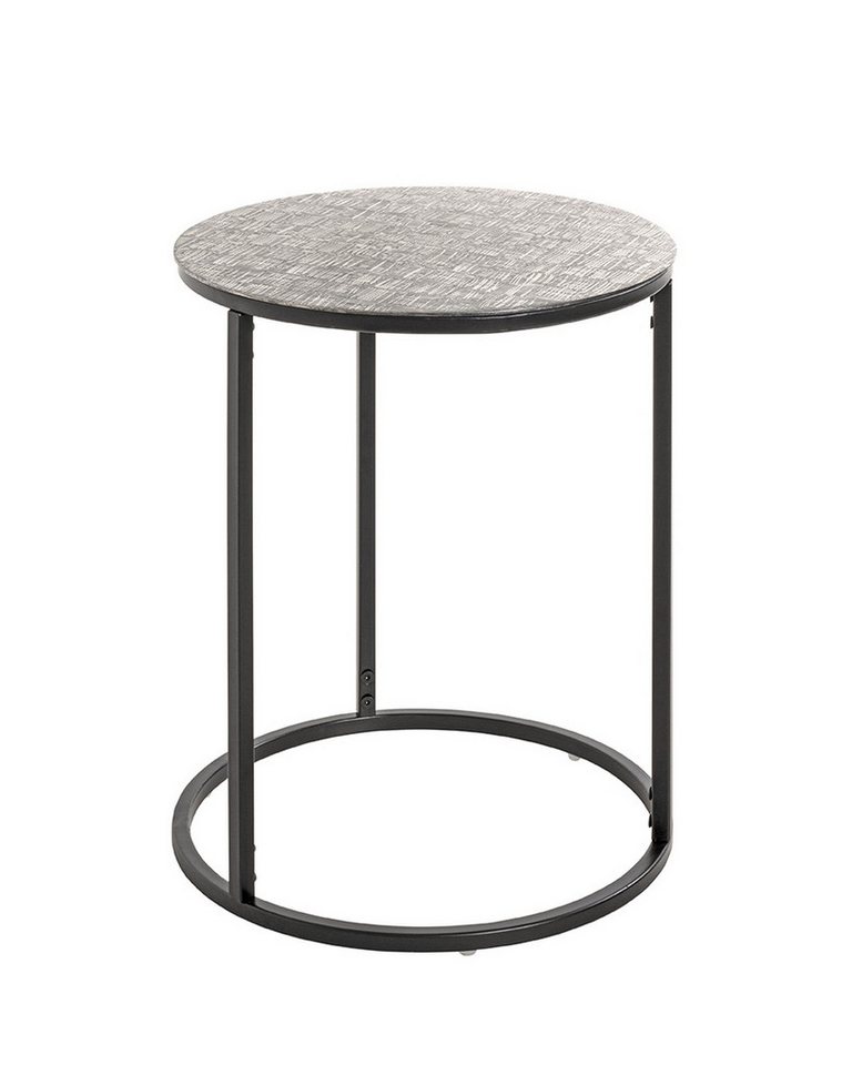 HAKU Beistelltisch in schwarz, silber, Metall - 52x41cm (HxD) von HAKU