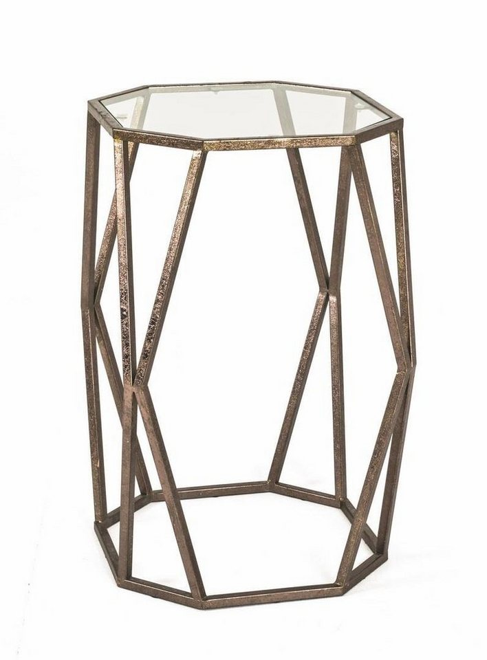 HAKU Couchtisch Haku Beistelltisch 8-eckig in Antikbronze lackiert HAKU Couchtisch Haku Beistelltisch 8-eckig in Antikbronze lackiert von HAKU