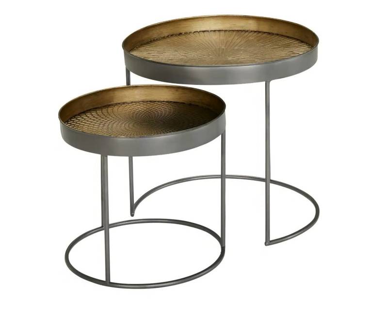 HAKU Eckschreibtisch HAKU Möbel Beistelltisch Set Metall Kupfer 2er Sofatisch Couchtisch, Kupferfarben von HAKU