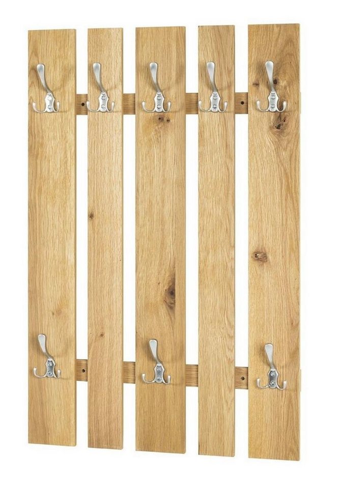 HAKU Garderobenpaneel Haku Wandgarderobe Eiche-Edelstahloptik von HAKU