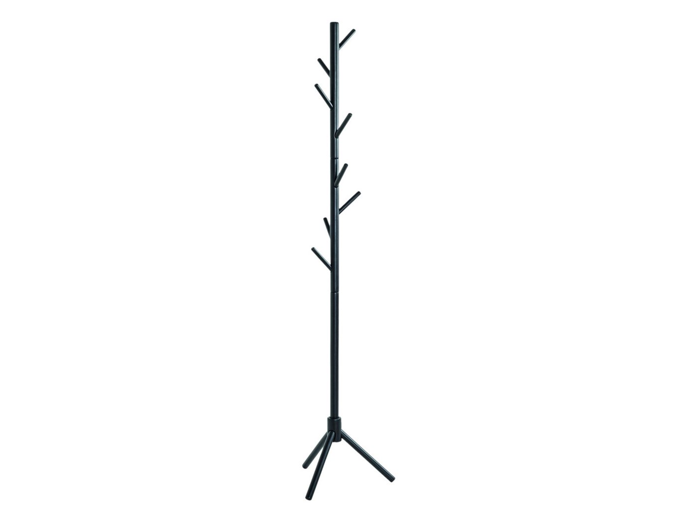 HAKU Garderobenständer, (1 St), schwarz 8 Haken Massivholz Buche 43x174cm von HAKU
