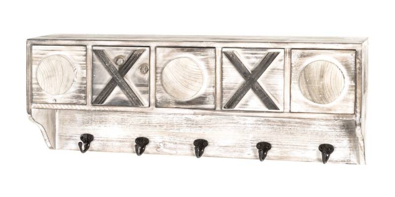 HAKU Wandgarderobe HAKU Möbel Wandgarderobe - vintage - H. 25cm x B. 65cm (1 Stück) von HAKU