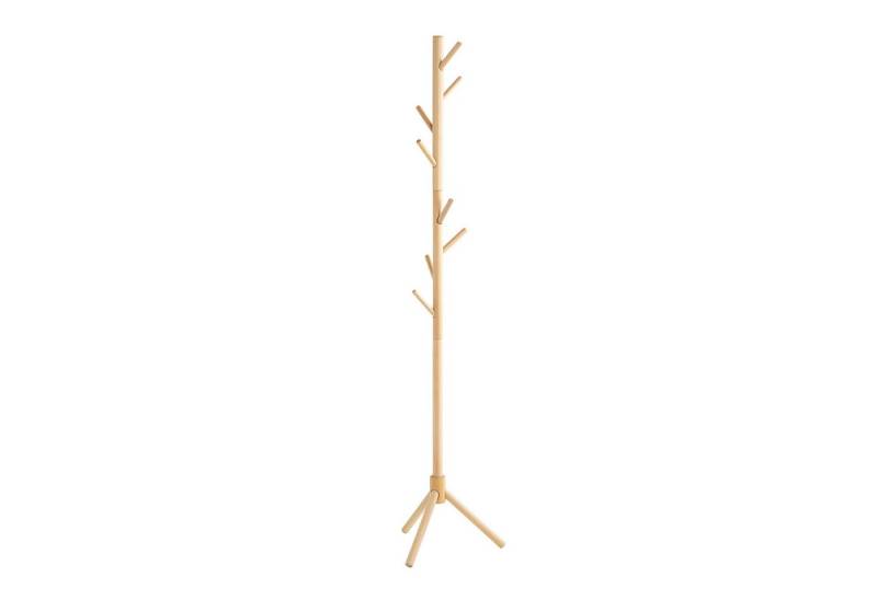 HAKU Garderobenständer NORA Garderobe - natur - Massivholz - H. 174cm - Flurgarderobenständer, (1xGarderobenständer, Hakenständer - Aufhängeständer), Kleiderständer - Mantelständer - Jackenständer von HAKU