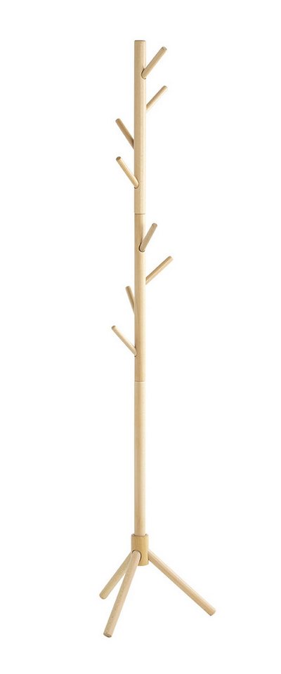 HAKU Garderobenständer in natur, Massivholz - 174x43cm (HxD) von HAKU