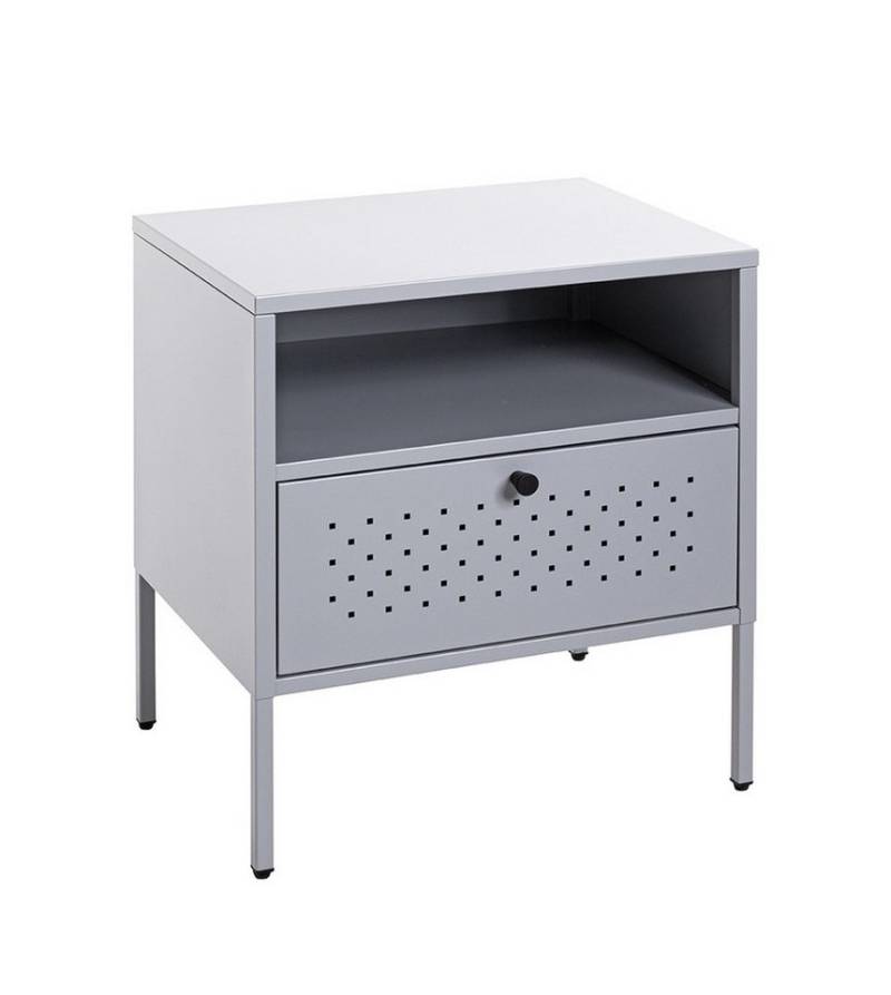 HAKU Nachtkonsole in grau, Metall - 45x50x35cm (BxHxT) von HAKU