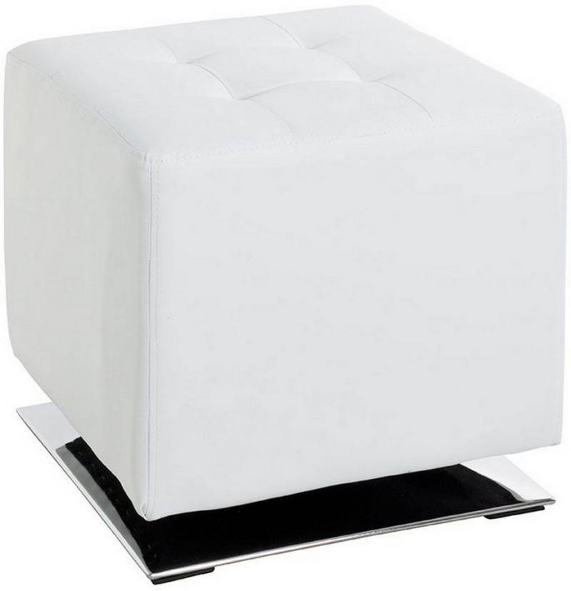 HAKU Sitzhocker Haku Sitzhocker - Hocker, Kunstleder, chrom-weiß von HAKU