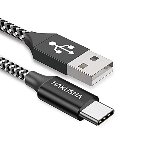 USB C Kabel 3.1A Fast Charge, 0.5M Charging Cable USB C ladefähig Angle Durable Nylon Braided USB A to USB C Charging Cable for Galaxy S23、S22、S21、Z Flip4, Z Flip3,Note10/9/8,M31 M30s M20,A20e A71 von HAKUSHA