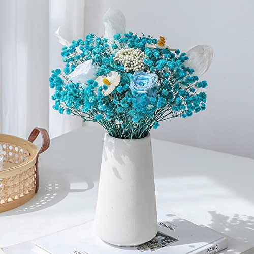 HALAHAI Kunstblumen Künstliche Blumen mit Vasen, konservierten Blumenstrauß, Getrocknete Blumen for Home Braut Hochzeit Festival Dekor Künstliche Blumen (Color : E) von HALAHAI