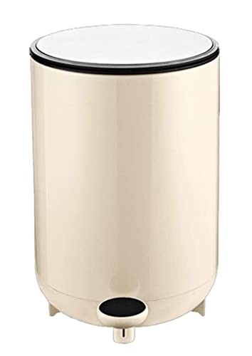 HALAHAI MüLleimer MistküBel 8 Liter Runder Mülleimer Aus Metall, Abfalleimer, Abfallbehälter MüLleimer BüRo (Color : Champagne) von HALAHAI