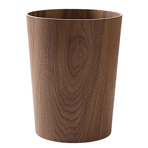 HALAHAI MüLleimer MistküBel Kreative Haushalts-Mülleimer Aus Holz Abfallbehälter Für Hotel-Wohnzimmer-Büro MüLleimer BüRo (Color : Bronze, Size : As Shown) von HALAHAI