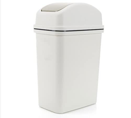 HALAHAI MüLleimer MistküBel Swing Deckel Mülleimer Müll Lagerbehälter Home ofiice liefert 1 0l / 15L. for jeden Raum mit hoher Kapazität langlebiger Abfallkorb MüLleimer BüRo (Blue : Beyaz, Size : L) von HALAHAI